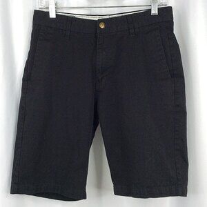 Volcom Chino Shorts Men's Size 31 Black Flat Front Cotton Blend